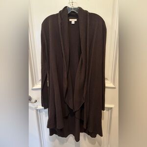 Nordstrom Elegant Chocolate Brown Women's Long Cardigan Sweater Coat